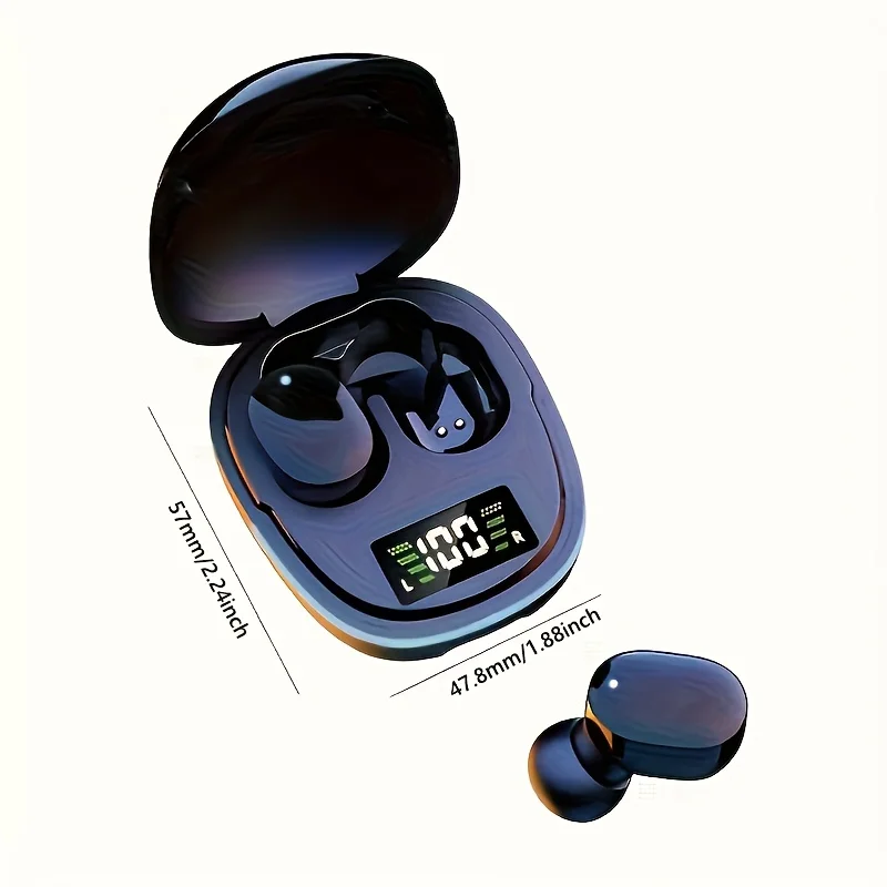Bluetooth Earphones LED Dispay Bluetooth Headphone HiFi Stereo Music Wireless Earbuds Waterproof Gaming Noise Cancelling Headset image 6