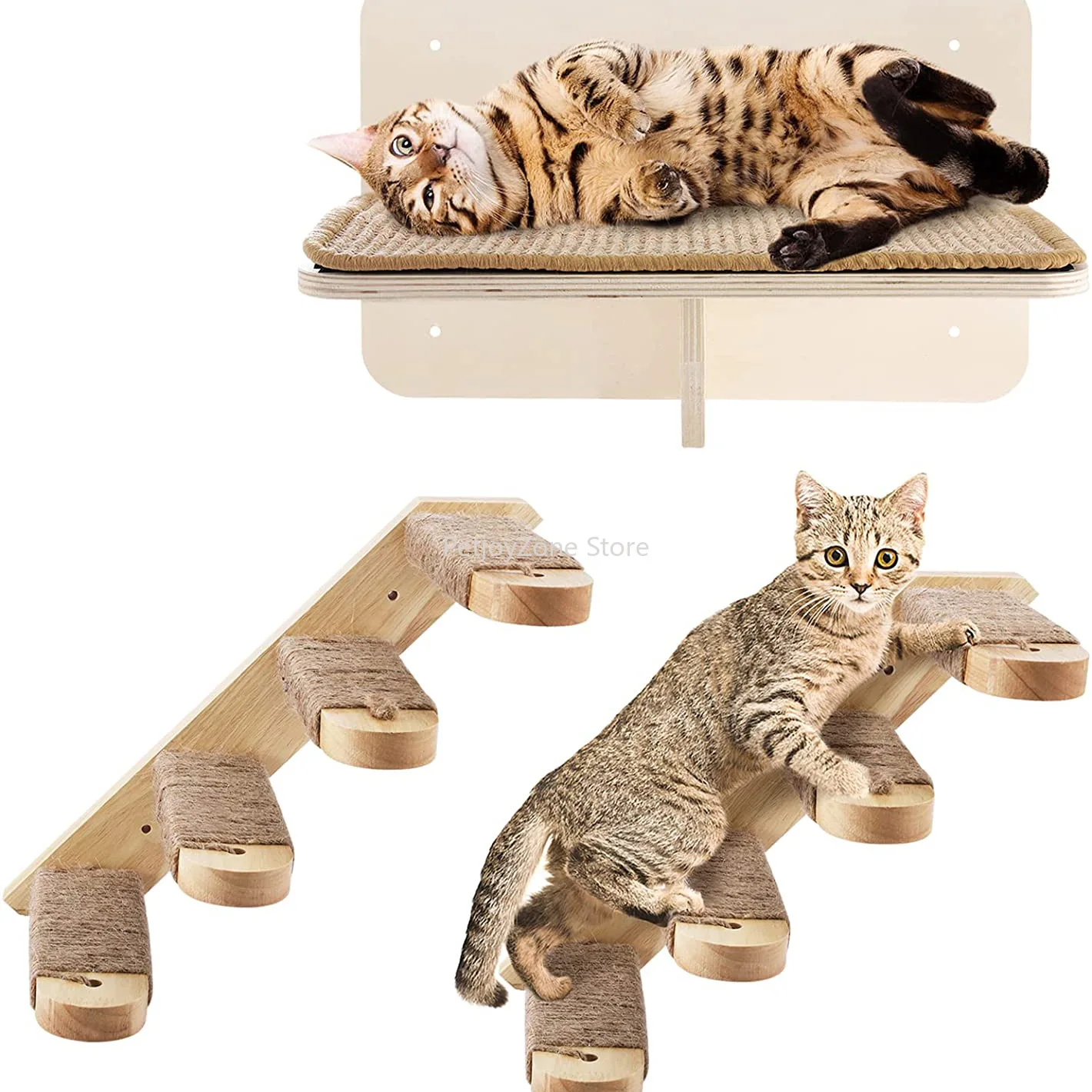 

ZMaker Manufacturers Custom Cat Climbing Tree Scratcher Wall Mounted Cat Tree Furniture Platform