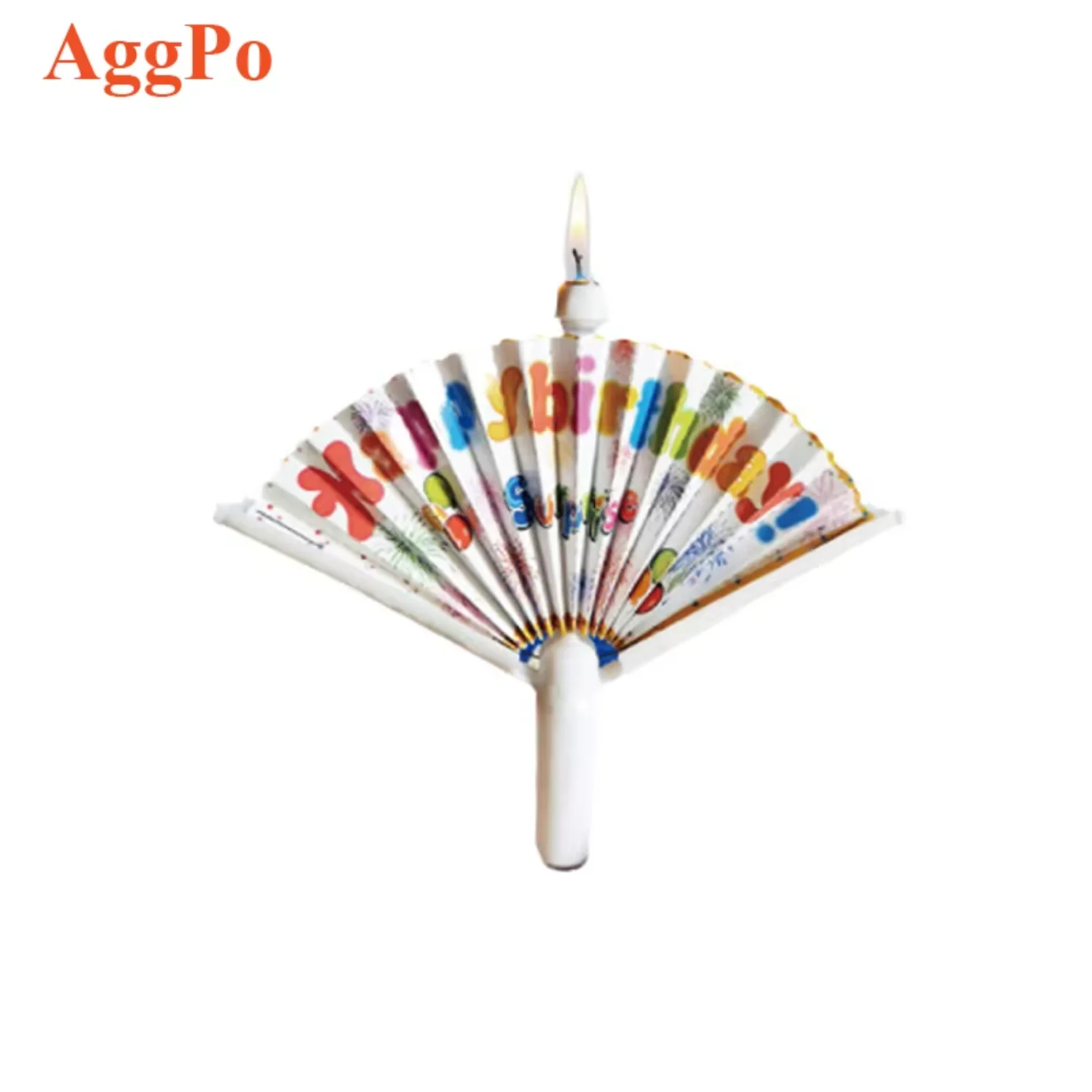 Surprise fan shape birthday candles happy birthday cake  decorative candles automatically unfold birthday message candles