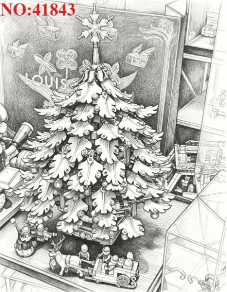 3171 Christmas Set Exclusive for Holidays - Elderly Home and Tree Decoration Models, Adult Holiday Gift Toy Decorations