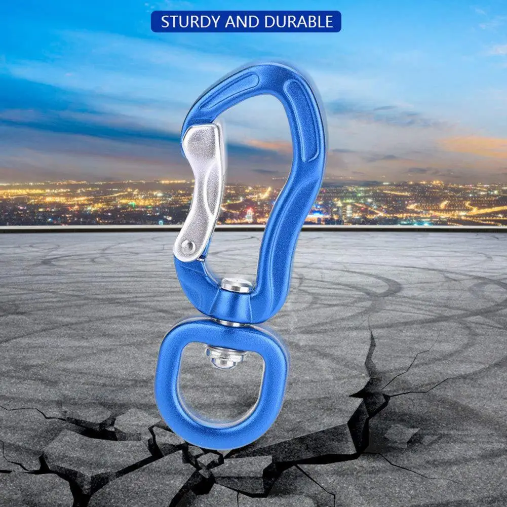 Heavy-duty Carabiner Durable Aluminum Alloy Carabiner Clip with 360-degree Swivel Rotation Auto Locking for Heavy for Outdoor