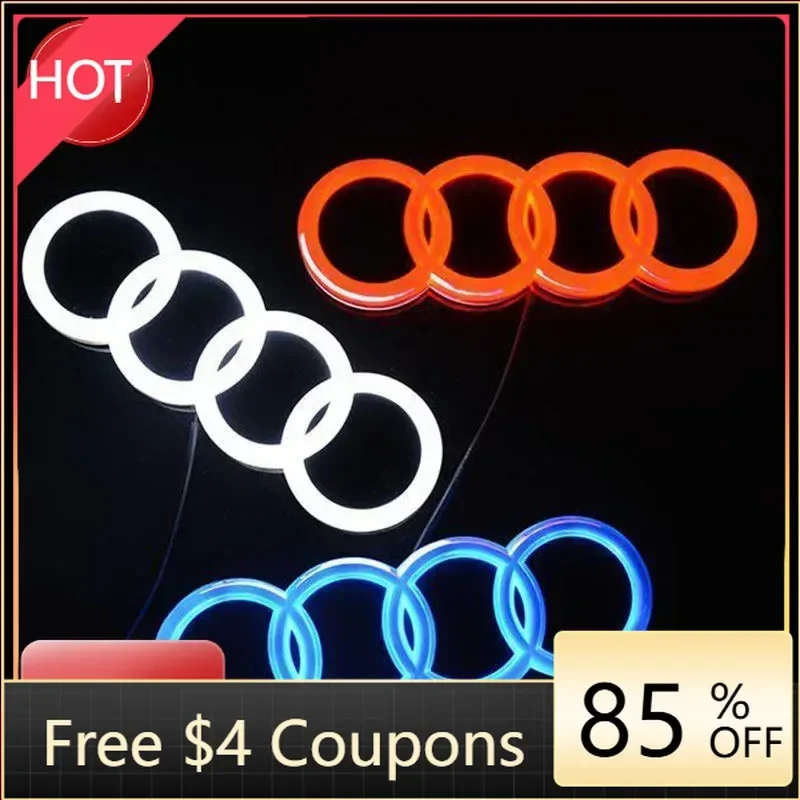 

Car Sticker AUDI A3 A4 A5 A6 A7 A8 S3 S4 S5 S6 S7 Q3 Q5 Q7 4D Refitted LED Lamp Car Front Logo Light AUDI Decoration Accessories