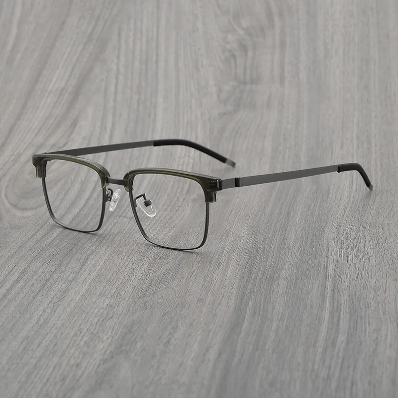 2024 Vintage Fashion Square Acetate Frames Without Screws Design Myopia EyeGlasses Frame Opticas Prescription Reading Eyewear