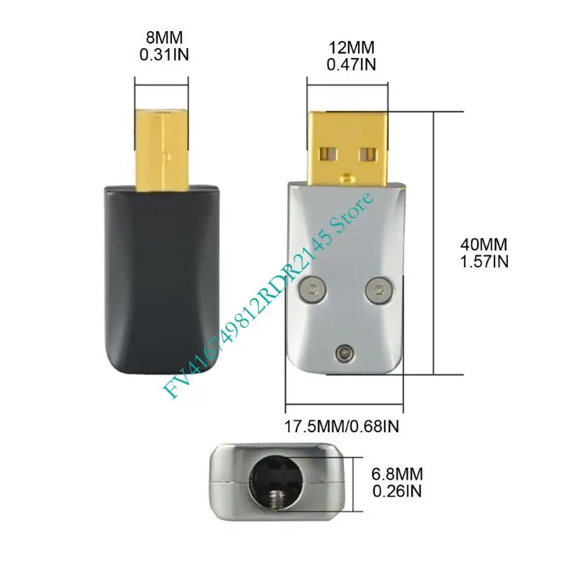 B2EF USB Plug 2.0 A B ADAPTAT ADAPTER SOCKET SEDER TYPE ALLIAG ALLIAGE POUR CONNEXION DONNÉES