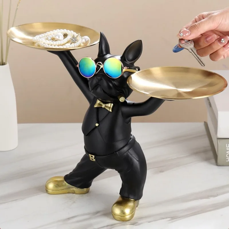 Home Decoration Bullhead Statue Dog Statue Storage Box Animal Decoration Resin Craft Art Sculpture Home Decoration Dog Ornament