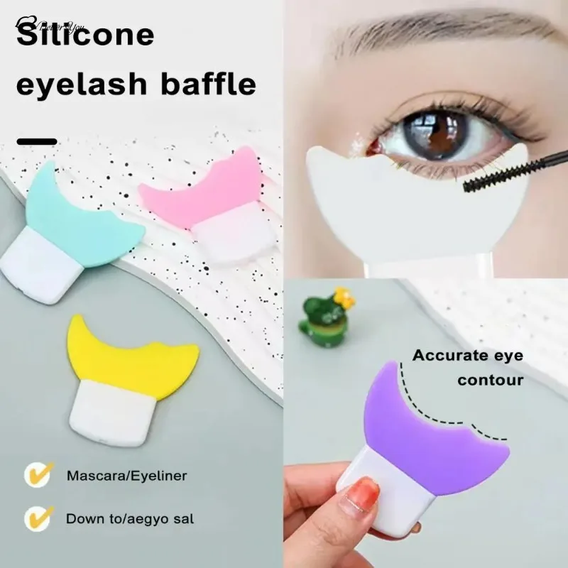 Silicone Eyelash Stencil Eye Lash Mascara Applicator Comb Lash Stencil Makeup Mascara Shield Guard Eye Makeup Tool Cosmetic