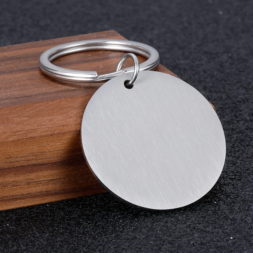 20pcs/Lot Stainless Steel Round Dog Tag 20mm 25mm 30mm Blanks Pendants For Necklaces Custom DIY Jewelry Keychain Wholesale