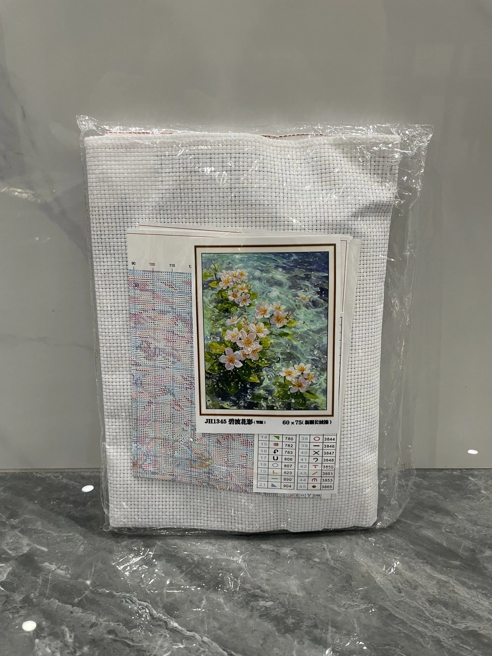 花柄の水彩プリントキット、クロスステッチ刺繍、DIY手芸セッ - Home Textiles Discount のレビューと価格