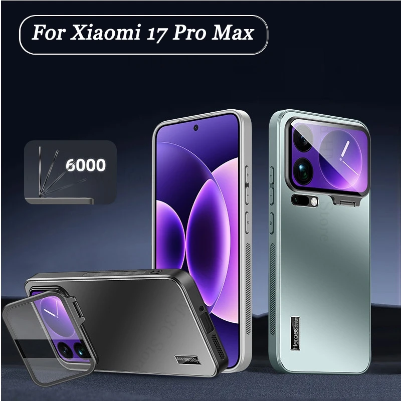 

Flip Lens Kickstand Film Protector Case For Xiaomi 17 Pro Max Soft TPU Matte Book Stand Cover For Xiaomi 15S Pro Mi 13 14 Ultra
