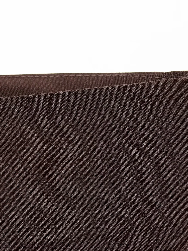 New European-style women's fashion skirt: stylish, versatile, elegant, simple, solid color, asymmetrical lace design.