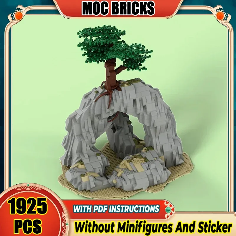 

Medieval Street View Model Moc Building Bricks Pine Trees On Rocks Technology Modular Blocks Gift Christmas Toy DIY Set Assembly