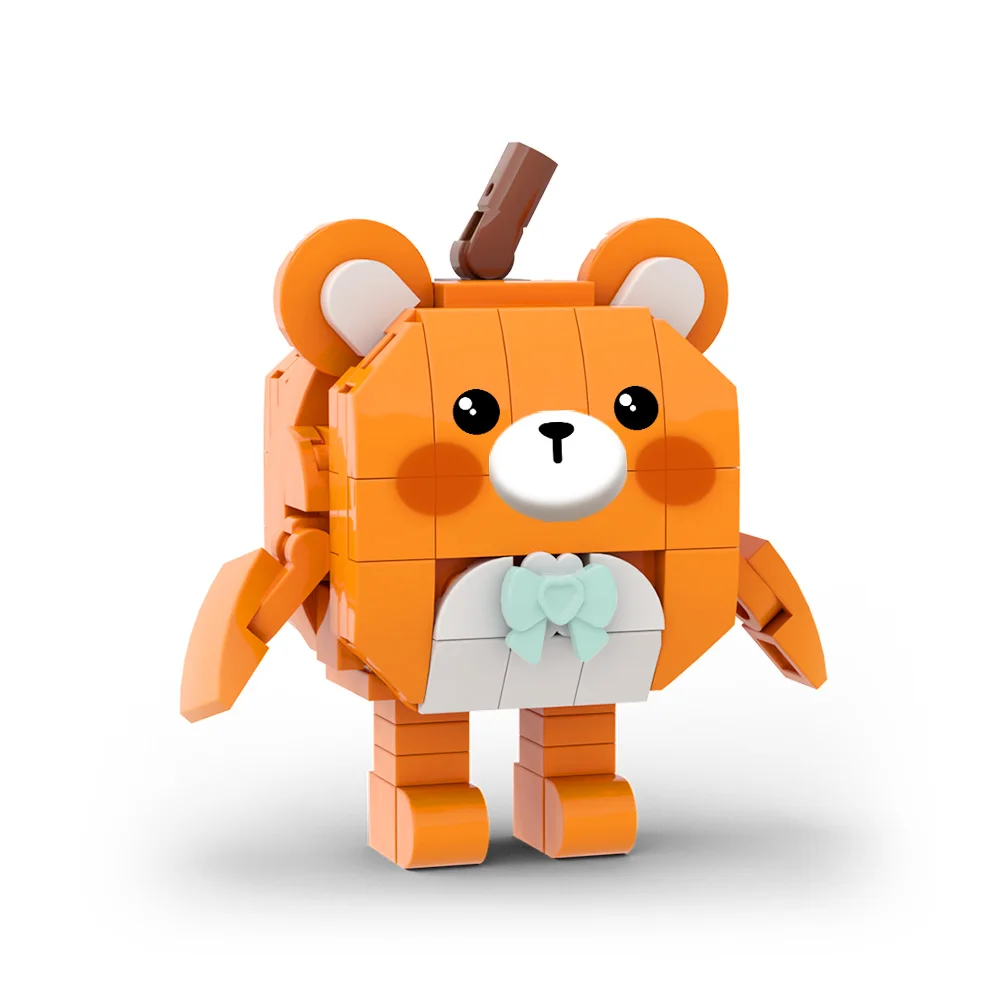 Bear figurine model, popular movie MOC assembly blocks, made of ABS material, the top choice for block enthusiasts as a gift