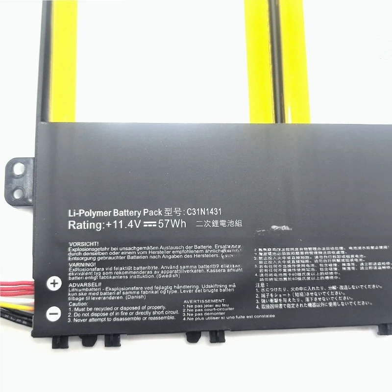 بطارية كمبيوتر محمول جديدة عالية الجودة 11.4 فولت 57Wh C31N1431 لأجهزة ASUS E403SA E403NA E403N R416N R416S E403S