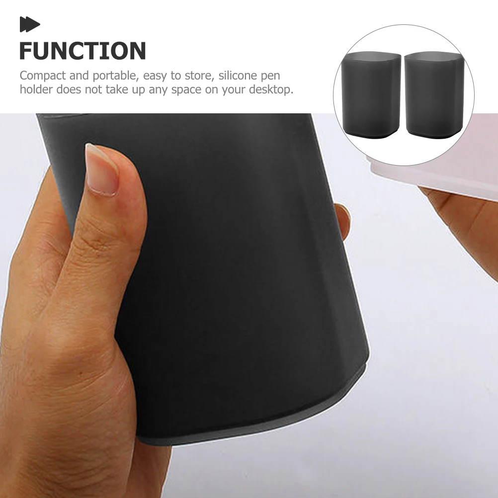 

2 Pcs Pen Storage Box Small Pencil Holder Cup for Desk Frog Holders Plastic Student Container and