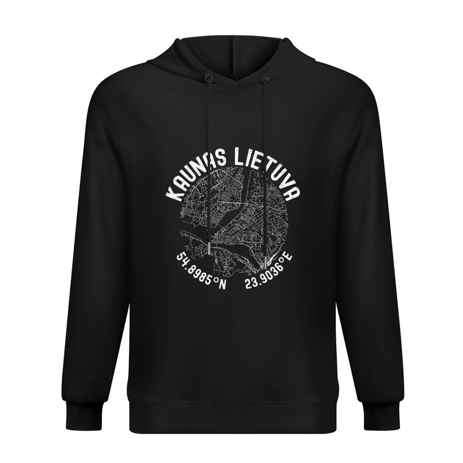 

Kaunas City Map green - Lithuania - Lietuva Hoodie korean style clothes autumn jacket men men's sweat-shirt set hoodie graphic