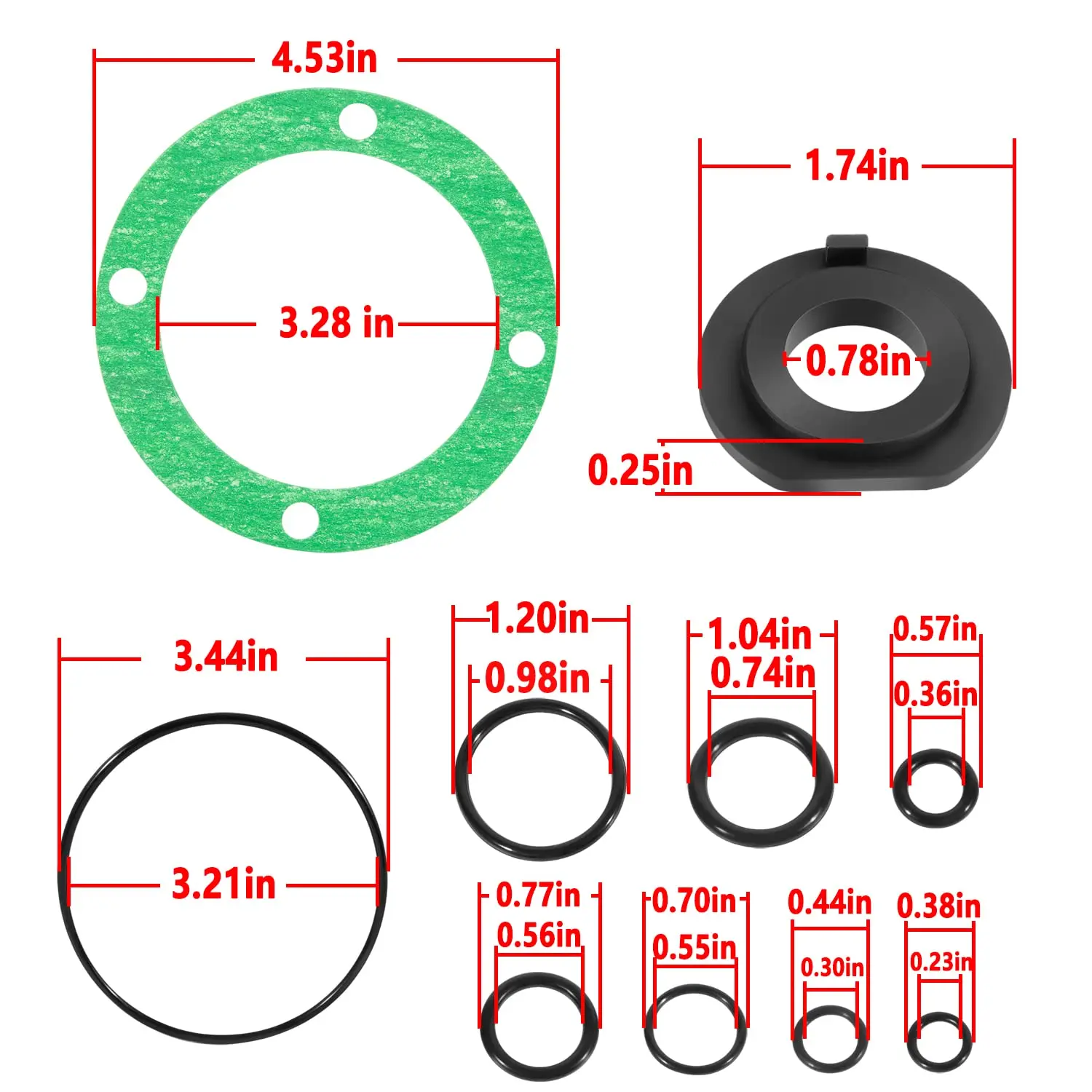 Capilano용 유압 투구 씰 키트, TML HS5161, 1250V 1275V Teleflex 해양 보트 액세서리, 16 개