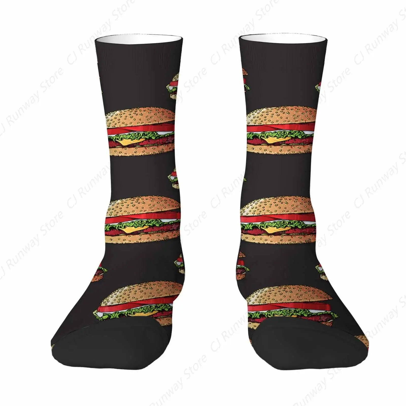 Men's Novelty Funny Stingrays Socks Crazy Socks Fashion Casual Socks Baked goods Socks Birthday and Hamburger Socks 15-16‘’