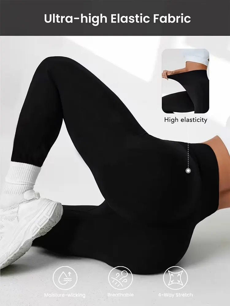 Damskie spodnie sportowe do jazdy na rowerze na zewnątrz, z wysokim stanem, modelujące brzuch i podnoszące pośladki, letnie, z cienkiego jedwabiu lodowego, duże rozmiary.