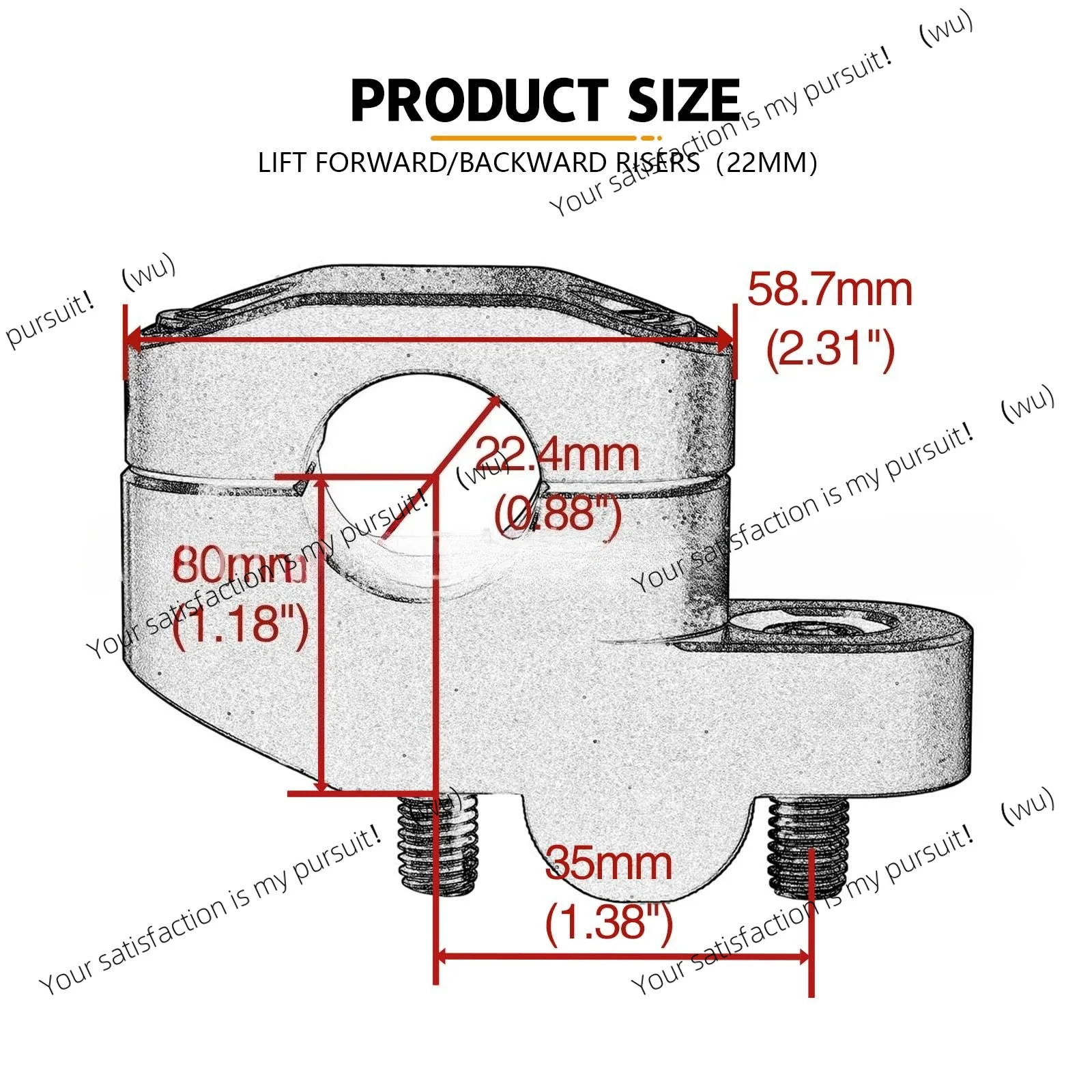 

Front Rear Adjustable Handlebar Heightening Riser Fixed Clamp Mount Seat For Suzuki Yamaha Kawasaki Motorcycle Mod