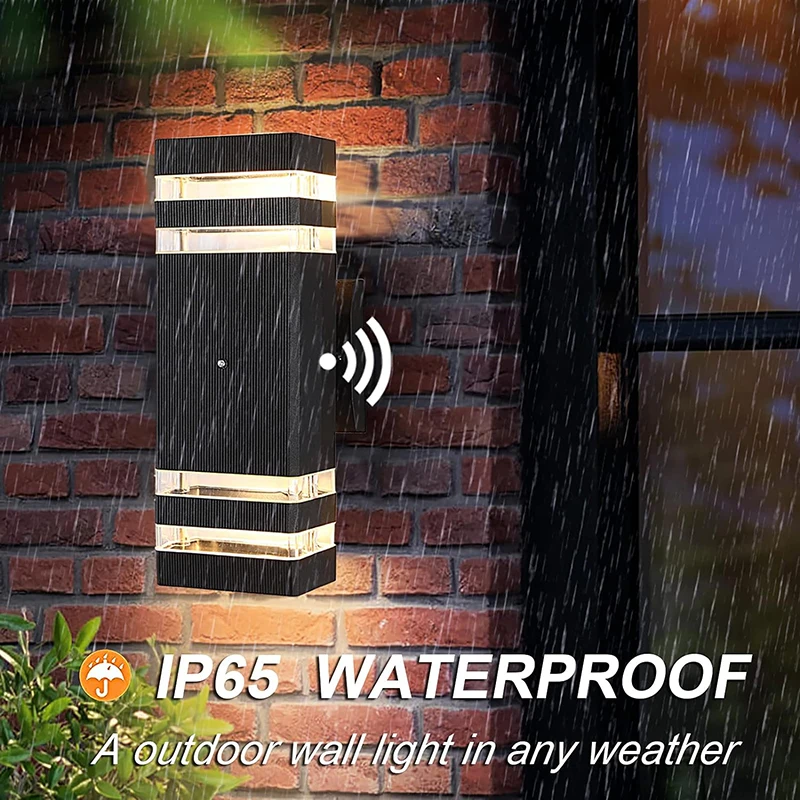 2 قطعة LED الجدار مصباح مقاوم للماء IP65 الألومنيوم وحدة إضاءة LED جداريّة ضوء في الهواء الطلق داخلي لغرفة المعيشة غرفة نوم المدخل (المصابيح غير المدرجة)