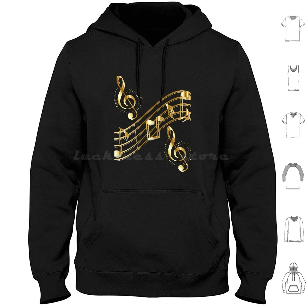 Music Notes Scale Tank Top Hoodie cotton Long Sleeve Music Notes Scale Tank Top