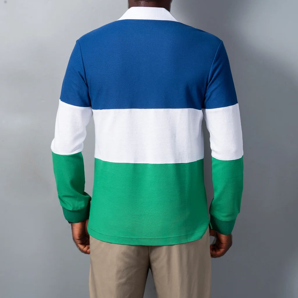 Exceptionally talented man's long-sleeved Polo shirt original super good man embroidery fashionable casual color-matching patchw