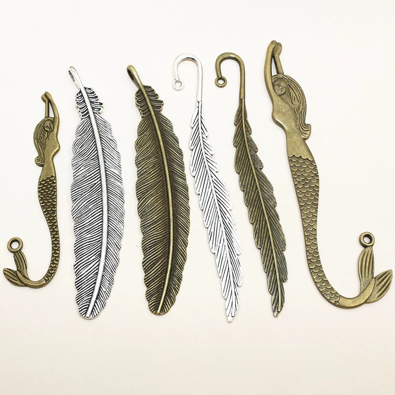 

2-5 шт. Перо русалка подвески кулон DIY закладка ручной работы изготовление ювелирных изделий аксессуары фурнитура для ожерелья брелки
