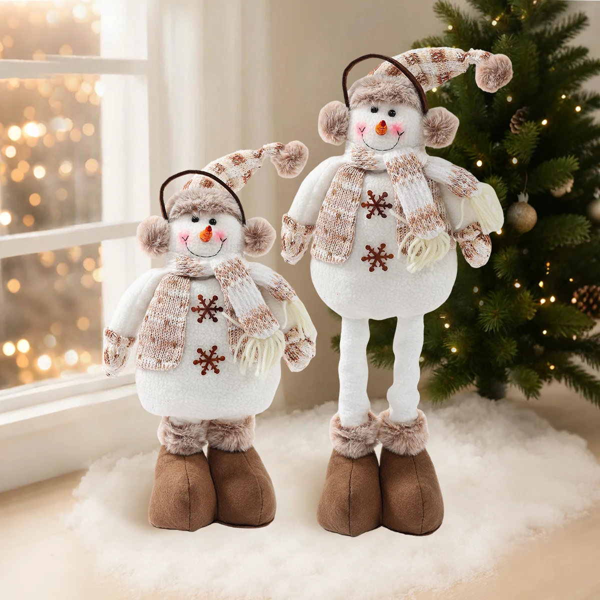 تلسكوبي ثلج دمية عيد ميلاد سعيد زينة للمنزل 2025 عيد الميلاد زخرفة عيد الميلاد نافيداد نويل هدايا السنة الجديدة 2026