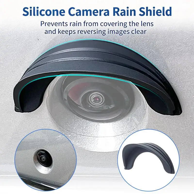 Car Rear View Camera Lens Silicone Dustproof Protective Cover Sunshade Rainproof Shield Vehicle Interior Decoration Accessories