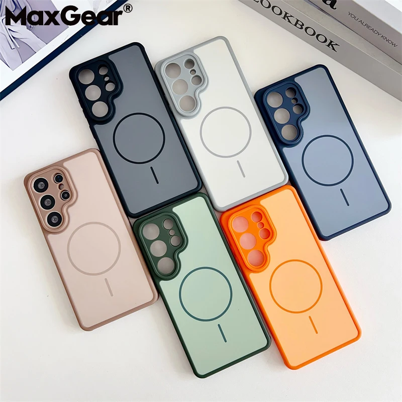 Simple Matte Magnetic Acrylic For Magsafe Case For Samsung Galaxy S26 Plus S25 S24 S23 Ultra Shockproof Proteciton PC Hard Cover