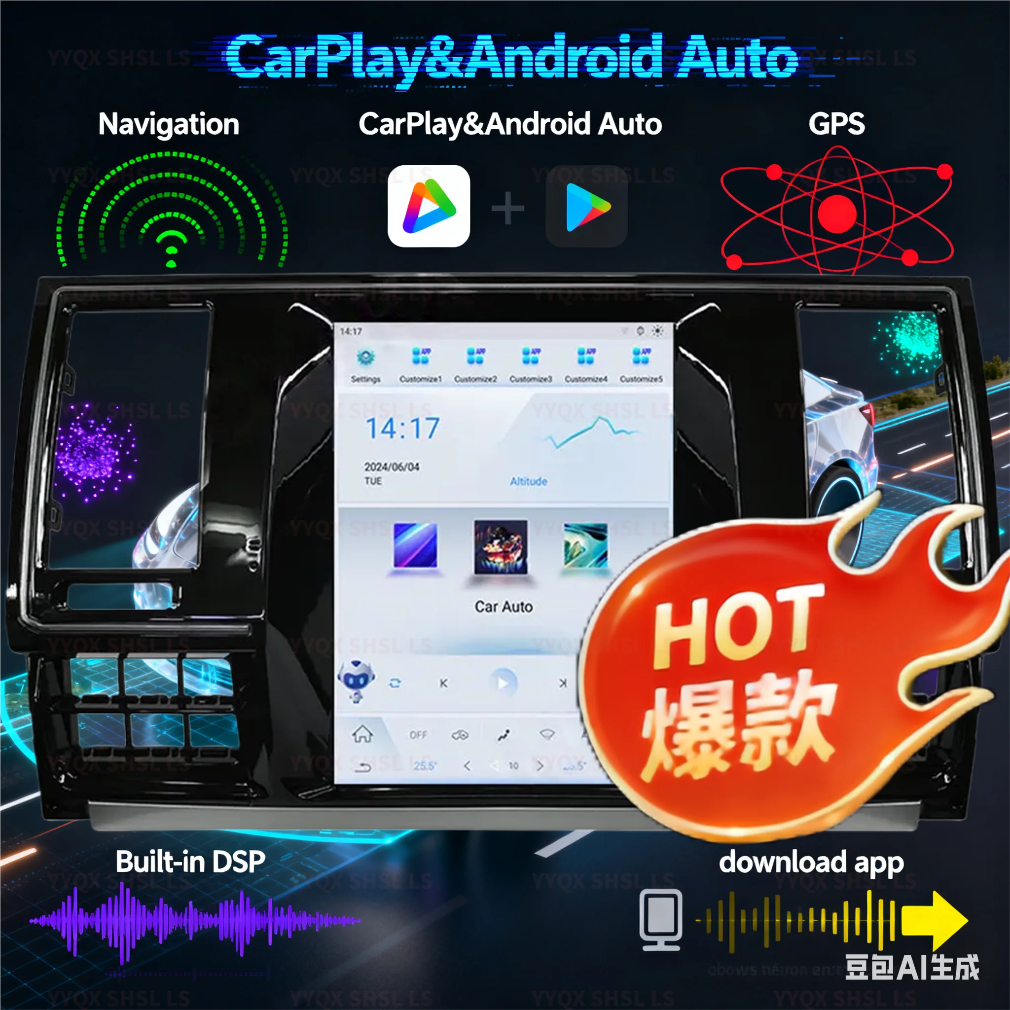 Android 13 Screen For VW Volkswagen T5 T6 Multivan Caravelle California Transporter 2016-2019 Car GPS Multimedia Player CarPlay