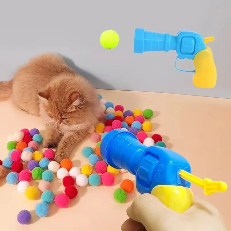 Cat Funny Cat Interactive Teaser Training Toy Creative Kittens Mini Pompoms Games Toys Pets Supplies Accessories Toys for Cat