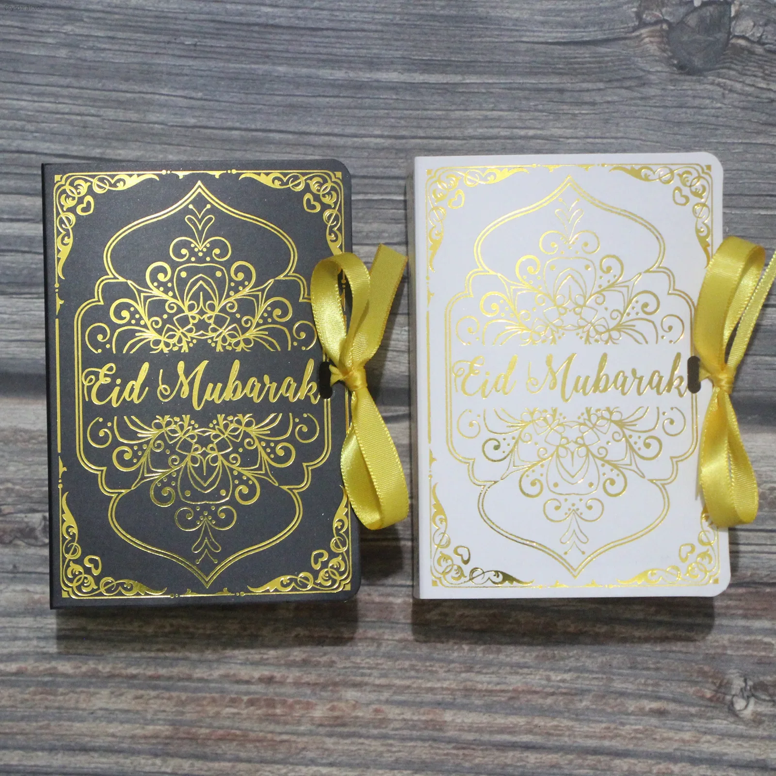 50 buah buku Quran bentuk Lebaran Mubarak kertas kotak hadiah Muslim pesta Islami makanan kue kemasan permen kotak Ramadan Kareem dekorasi