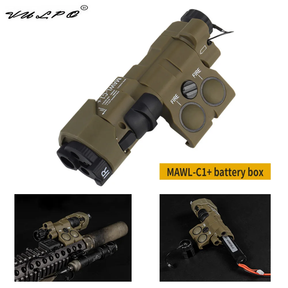 

VULPO Tactical Models MAWL-C1 Battery Case Modular Picatinny Rail Battery Storage Box Hunting Airsoft Paintball Accessories