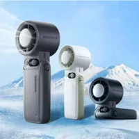 Mini Handheld Fan 6000mAh Rechargeable Battery Portable Fan Foldable Hanging Neck Fan Hand Held Outdoor Camping Ice Cooling Fan
