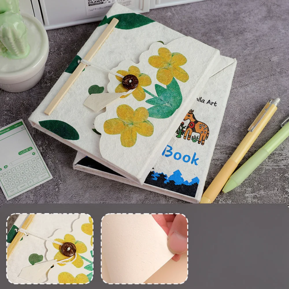 Artistic Stationery Retro Notebook Handmade Thick Paper Journal For DIY Scrapbooking Sketching Painting Daily Record