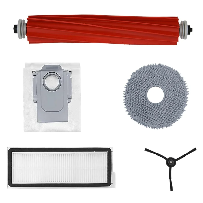 WORTHOWN-Kit de accesorios para Roborock Qrevo S/Qrevo Plus/Qrevo Pro/Qrevo Maxv Robot aspirador Cepillo Lateral principal filtro Hepa bolsas de fregona
