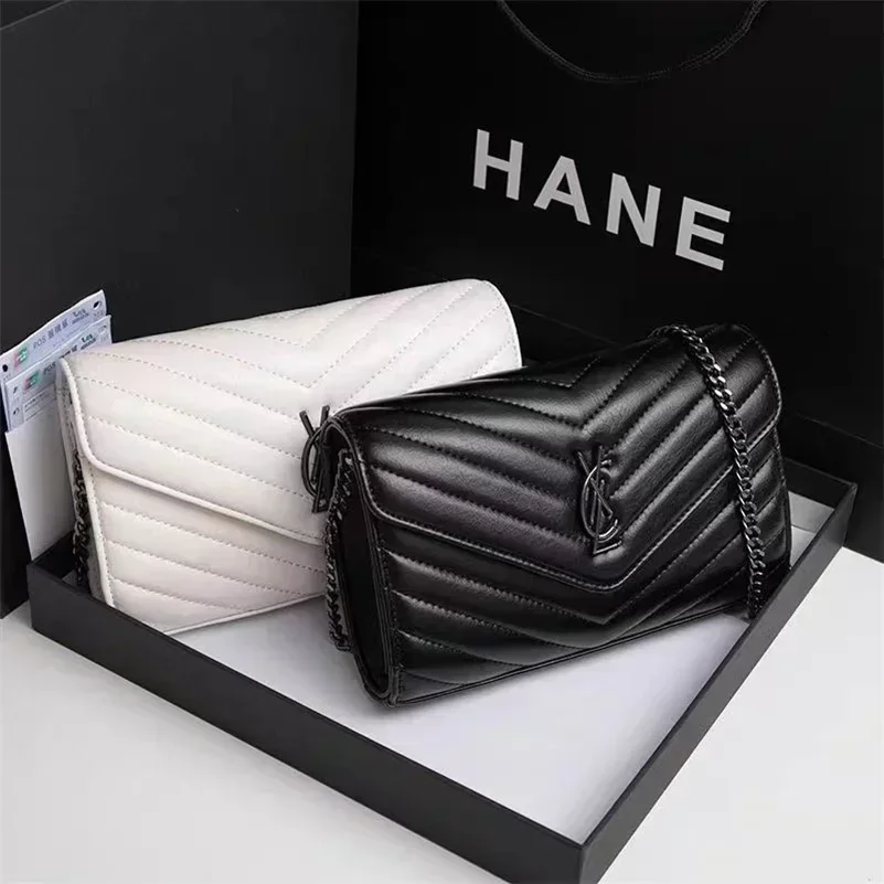 Borse a tracolla classiche in pelle con catena a rombo Designer pochette di lusso da donna Designer LOULOU A5 BY5