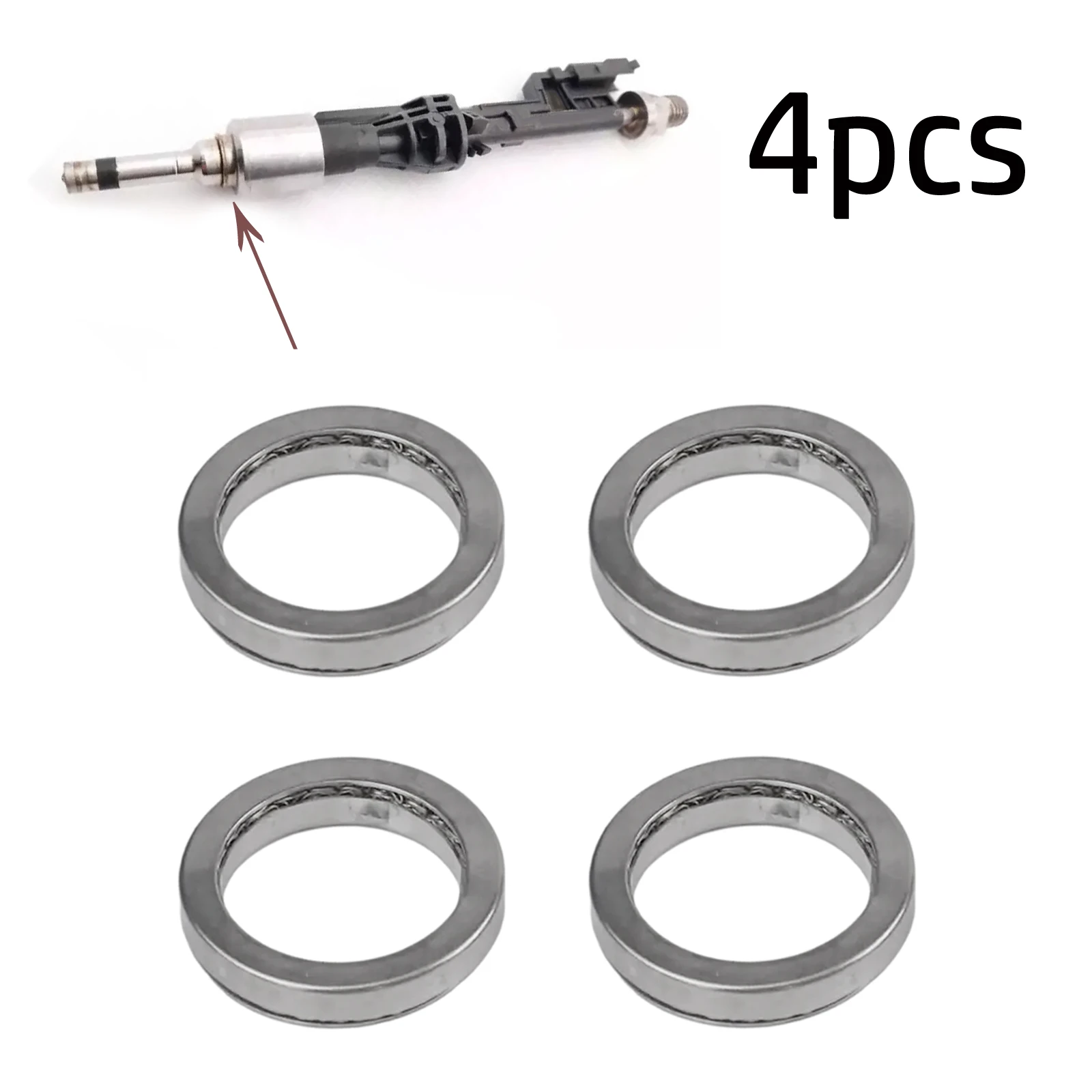 

6pcs Car Fuel Injector Sealing Ring For BMW 135i 335i For 340i N20 B38 13537577649 Sealing Ring Replacement Auto Accessories