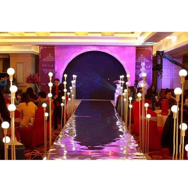 1.5M Mirror Carpet Wedding Thickened Bright Double sided Wedding Stage Reflective  Cuttable Mirror Carpet Wedding Carpet