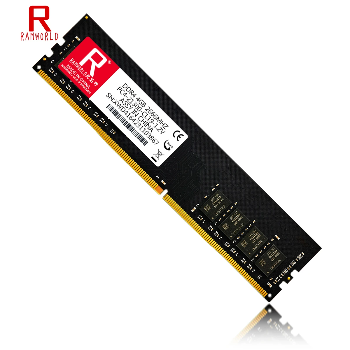 RAMWORLD DDR4 RAM 4GB 2666MHz Desktop Memoria Ram PC4 CL19 1.2V 21300 288Pin DIMM Memory Computer RAM