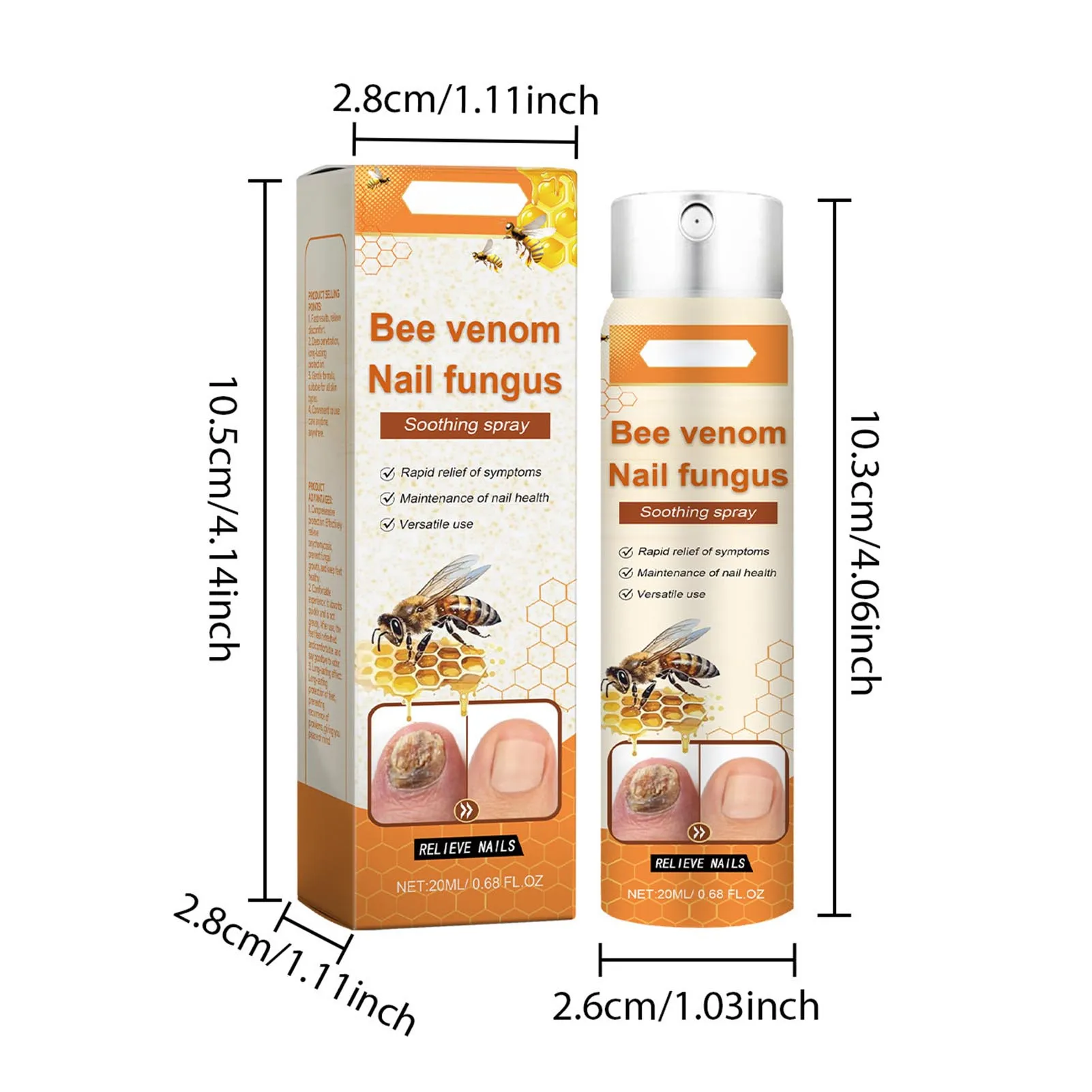 Venmo Nail Fungus Soothing Spray Nail Strengthener Growth Treatment  for Brittle Peeling Breaking Thin Nails