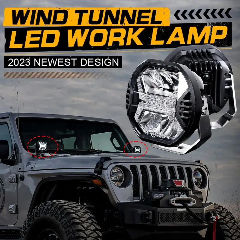 

9-32 В Автомобильный светодиодный рабочий фонарь 12 В Янтарный DRL Прожектор дальнего света для Jeep Offroad Boat Tractor Truck 4x4 SUV ATV Headligh K9G7