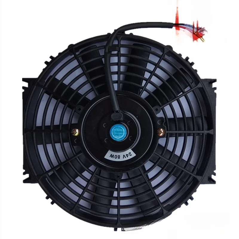 

Резервуар для воды, вентилятор рассеивания тепла, автомобильный кондиционер, вентилятор рассеивания тепла, универсальный 10-дюймовый вентилятор с прямым лезвием, 80 Вт, 12 В/24 В