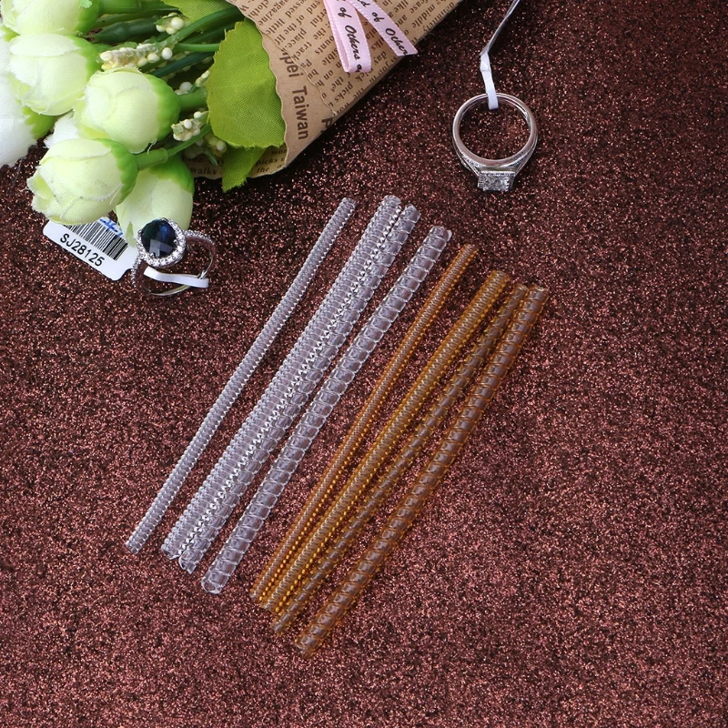 8 Pieces Invisible Ring Size Adjusters Invisible Clip Guard Resizer Clear Guard Ring Sizer Fit for Man Woman Loose Rings