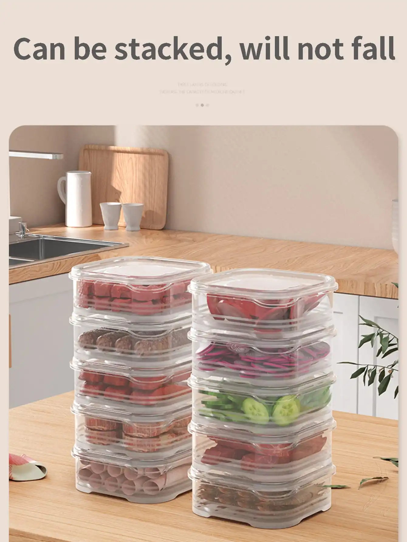 Caja de almacenamiento para refrigerador, caja de almacenamiento de carne congelada, caja de embalaje de alimentos, arreglo especial para refrigerador de calidad alimentaria