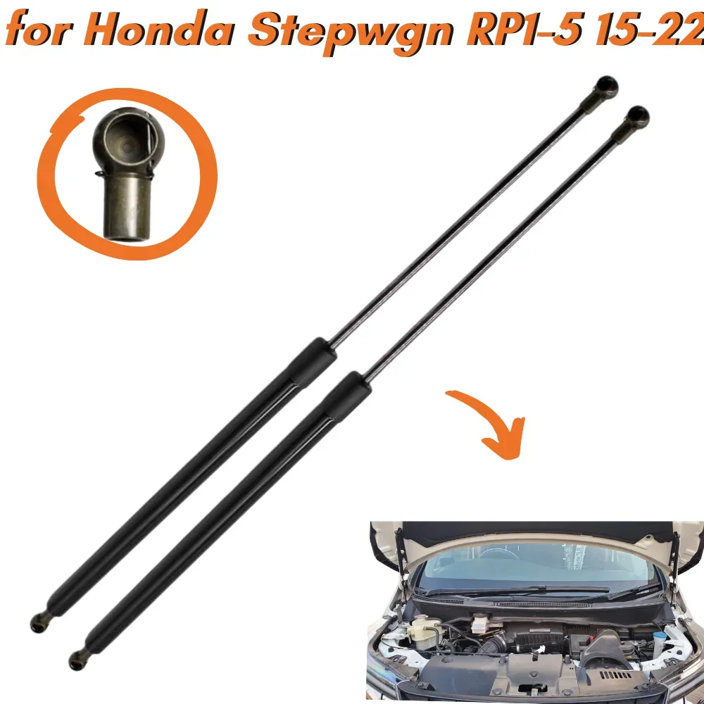 Qty(2) Hood Struts for Honda Stepwgn (RP1-5) 5th 2015-2022 Front Bonnet Gas Springs Dampers Shock Absorbers Lift Supports