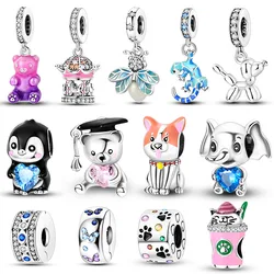 Charms 925 Silver Plated Animals Beads Pendants For Woman Jewelry Making Fit Original Bracelet  DIY