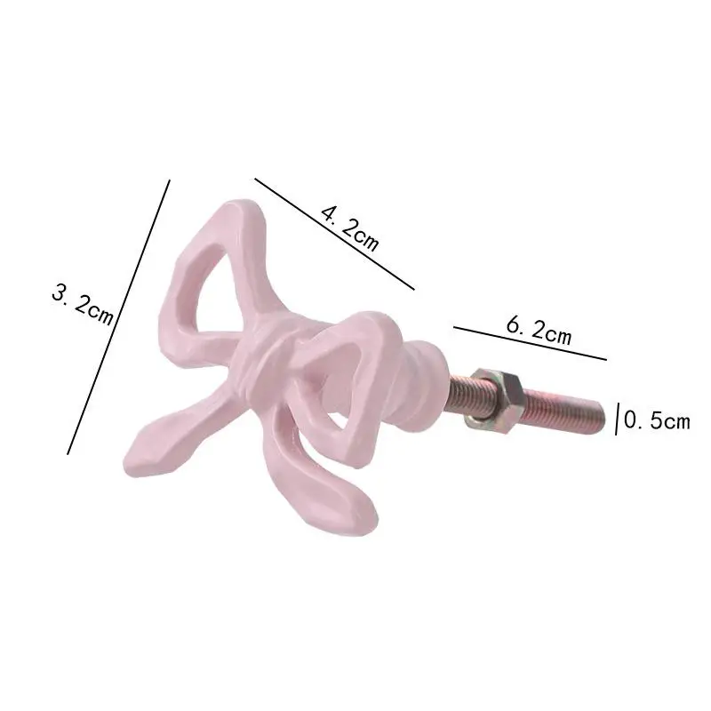 Bow Cabinet Handle Set for Dresser Closet Furniture 6 Pack Ergonomic Pulls for Drawer Renewal Easy to Install
