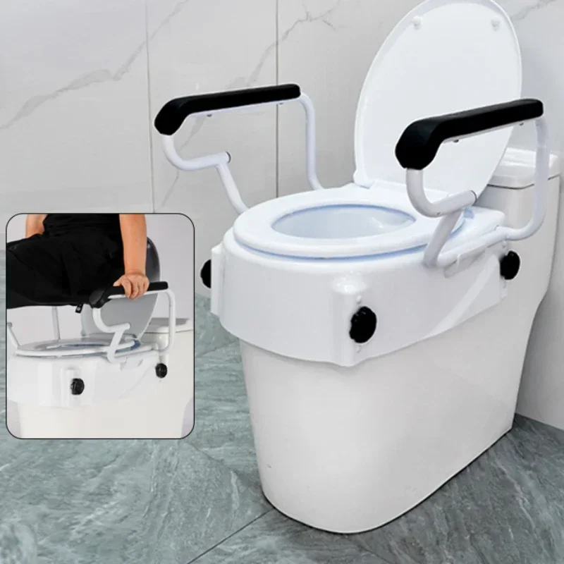 Elderly and Pregnant Women Toilet Booster with Seat Cushion Lavatory Place Assist and Stand Up Device Three Speed Adjustment